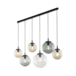 TK Lighting Hängeleuchte Rauchglas 130 cm lang H: max. 1,5 m verstellbar< Hängelampen|Esszimmer Lampen