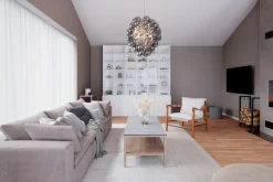 Hängelampen|Wohnzimmerlampen*By Rydéns Hängeleuchte Rauchglas 64 cm breit 4-flammig E14