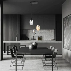 Emibig Hängeleuchte Rauchglas 3-flammig E14 Ø 40 cm CARLU< Hängelampen|Bürolampen