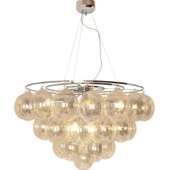 Hängelampen|Wohnzimmerlampen*By Rydéns Hängeleuchte Rauchglas Metall rund Ø 100 cm 8x E27