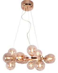 Hängelampen|Bürolampen*By Rydéns Hängeleuchte Rauchglas Metall 58 cm breit Modern 15x G9