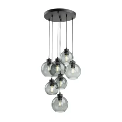 TK Lighting Hängeleuchte Rauchglas 7x E27 verstellbar Kugelschirme< Hängelampen|Esszimmer Lampen