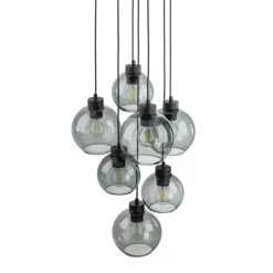 TK Lighting Hängeleuchte Rauchglas 7x E27 verstellbar Kugelschirme< Hängelampen|Esszimmer Lampen