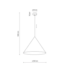 TK Lighting Hängeleuchte Retro Ø 50 cm H: max. 170 cm verstellbar E27 Rot< Hängelampen|Esszimmer Lampen
