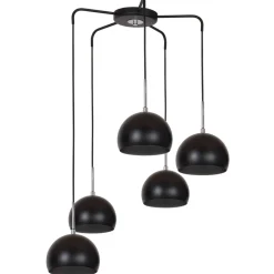 Hängelampen|Esszimmer Lampen*Luminex Hängeleuchte Retro Metall 5 flammig Schwarz