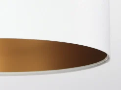 Hängelampen|Esszimmer Lampen*BPS Koncept Hängeleuchte ROSIE Creme Gold Retro rund Esstisch