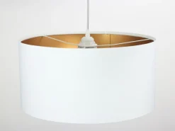 Hängelampen|Esszimmer Lampen*BPS Koncept Hängeleuchte ROSIE Creme Gold Retro rund Esstisch