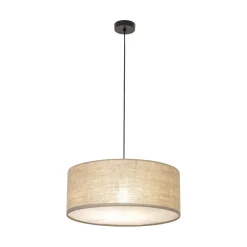 Hängelampen|Esszimmer Lampen*TK Lighting Hängeleuchte rund Ø 50 cm H: max. 110 cm Jute 3x E27 Modern