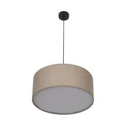 Hängelampen|Esszimmer Lampen*TK Lighting Hängeleuchte rund Ø 50 cm H: max. 110 cm Jute 3x E27 Modern
