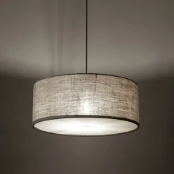 Hängelampen|Esszimmer Lampen*TK Lighting Hängeleuchte rund Ø 50 cm H: max. 110 cm Jute 3x E27 Modern