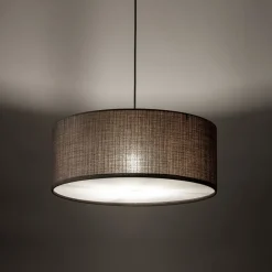 TK Lighting Hängeleuchte rund Ø 50 cm Jute H: max. 110 cm 3x E27< Hängelampen|Esszimmer Lampen