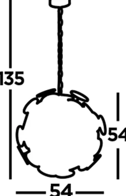 Searchlight Hängeleuchte rund Ø 54 cm Metall Schwarz Gold 6x E14< Hängelampen|Esszimmer Lampen