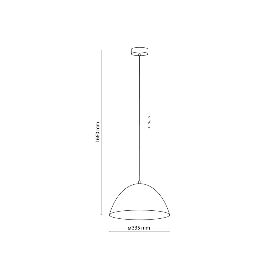 Moderne Lampen|Wohnzimmerlampen*TK Lighting Hängeleuchte rund Ø 33,5 cm Metall Schwarz E27