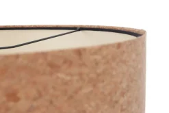 BPS Koncept Hängeleuchte rund Ø 50 cm Modern Kork Natur Schwarz E27< Moderne Lampen|Wohnzimmerlampen