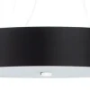 Sollux Hängeleuchte rund Ø 60 cm Stoff Glas 5x E27 Schwarz< Hängelampen|Esszimmer Lampen