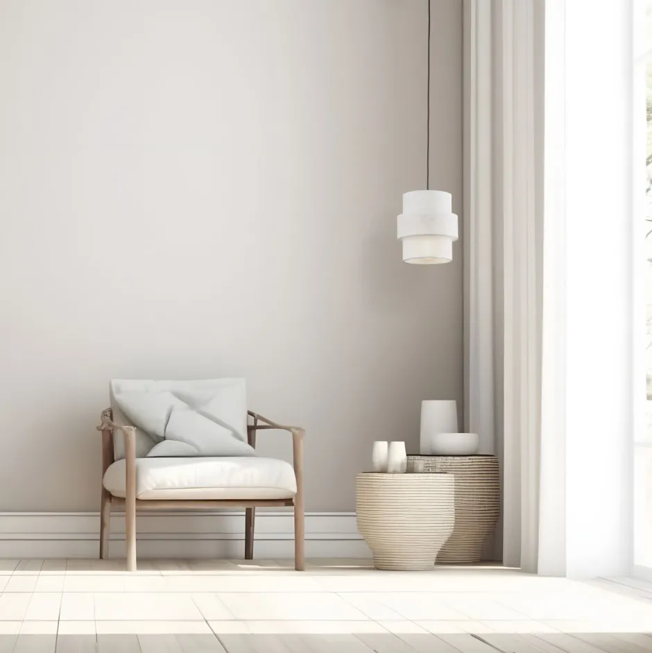 Hängelampen|Bürolampen*TK Lighting Hängeleuchte rund Ø 20 cm Weiß Schwarz E27 Stoff Metall