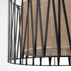 TK Lighting Hängeleuchte rund Ø 50 cm 3x E27 Schwarz Braun Modern< Hängelampen|Bürolampen