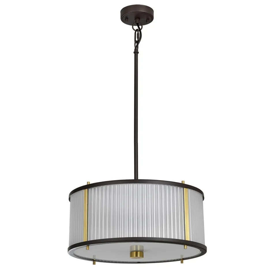Hängelampen|Esszimmer Lampen*Elstead Hängeleuchte rund 40 cm Jugendstil Glas Stahl 3x E27