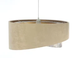 BPS Koncept Hängeleuchte rund D: 50 cm E27 Stoff Velours Optik< Bürolampen|Schlafzimmer Lampen