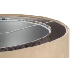 BPS Koncept Hängeleuchte rund D: 50 cm E27 Stoff Velours Optik Modern KARIM< Hängelampen|Bürolampen