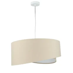 Hängelampen|Esszimmer Lampen*BPS Koncept Hängeleuchte rund Groß Beige Weiß Ø50cm Esstisch