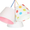 BPS Koncept Hängeleuchte SAMY Weiß Rosa gepunktet Kinder<Kinder Kinderzimmerlampen|Kinderlampen