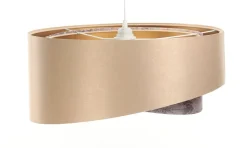 Hängelampen|Bürolampen*BPS Koncept Hängeleuchte Satin E27 rund D: 50 cm in Gold Bunt