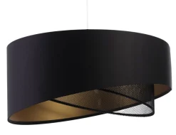 BPS Koncept Hängeleuchte Satin Netz Ø 50 cm E27 rund Schwarz Gold< Hängelampen|Bürolampen
