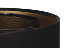 BPS Koncept Hängeleuchte Satin Netz Ø 50 cm E27 rund Schwarz Gold< Hängelampen|Bürolampen