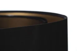 BPS Koncept Hängeleuchte Satin Netz Ø 50 cm E27 rund Schwarz Gold< Hängelampen|Bürolampen