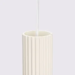 Sollux Hängeleuchte schmal Ø 8 cm Aluminium in Creme für GU10 BERTA< Hängelampen|Wohnzimmerlampen