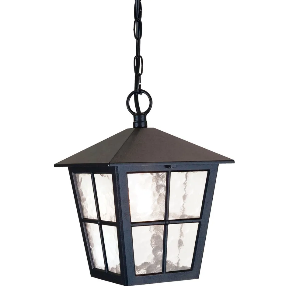 Vintage Lampen|Rustikale Lampen*Elstead Hängeleuchte Schwarz außen verstellbar Rustikal