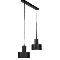 Hängelampen|Esszimmer Lampen*Sigma Hängeleuchte Schwarz breiter Schirm Retro 2 flmg