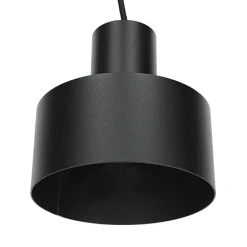 Sigma Hängeleuchte Schwarz breiter Schirm Retro 3 flmg< Hängelampen|Esszimmer Lampen