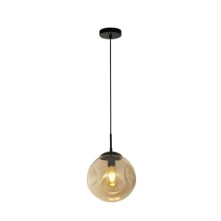 Searchlight Hängeleuchte Schwarz Champagner E27 D: 25 cm Glas TALIA< Hängelampen|Wohnzimmerlampen