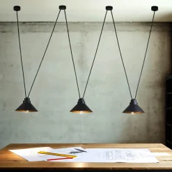 Industrie Lampen|Esszimmer Lampen*Nowodvorski Hängeleuchte Schwarz 3-flmg Esstisch Lampe LEANO