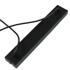 Stofflampen|Moderne Lampen*TK Lighting Hängeleuchte Schwarz Gold verstellbar Metall Stoff E27