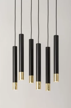 Sigma Hängeleuchte Schwarz Gold Modern Metall Esszimmer< Moderne Lampen|Wohnzimmerlampen