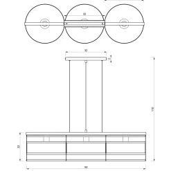 Hängelampen|Esszimmer Lampen*Luminex Hängeleuchte Schwarz Gold Esstisch Mesh Metall MURINE