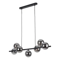 Kugellampen|Moderne Lampen*TK Lighting Hängeleuchte Schwarz Grau Glas Metall Modern MIEKE