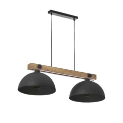 Hängelampen|Esszimmer Lampen*TK Lighting Hängeleuchte Schwarz Holz 87cm Esstisch Küche HIMO