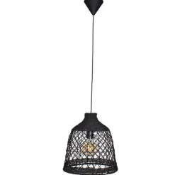 Hängelampen|Wohnzimmerlampen*By Rydéns Hängeleuchte Schwarz Jute B: 34 cm H: max. 120 cm E27