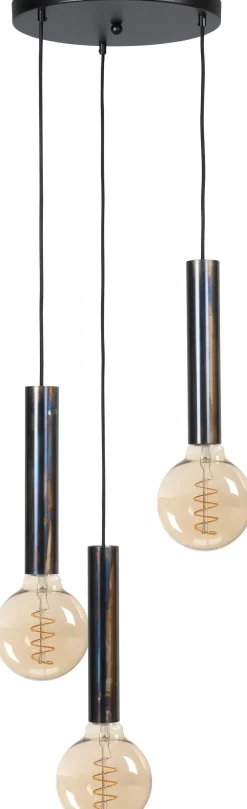 Masterlight Hängeleuchte Schwarz Öl-Effekt 3-flammig verstellbar< Hängelampen|Wohnzimmerlampen