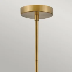 Hängelampen|Wohnzimmerlampen*Elstead Hängeleuchte Schwarz Messing D: 33 cm Metall Glas 2x E27