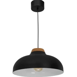 Hängelampen|Esszimmer Lampen*Luminex Hängeleuchte Schwarz Metall Schirm Skandinavisch