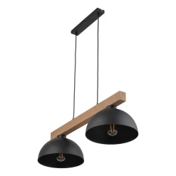 TK Lighting Hängeleuchte Schwarz Metall Holz länglich E27 Esszimmer< Lampen Aus Aller Welt|Skandinavische Lampen