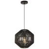 Hängelampen|Wohnzimmerlampen*Searchlight Hängeleuchte Seil Schwarz E27 Ø 30 cm H: max. 1,5 m Modern