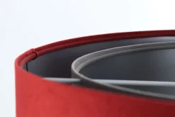 BPS Koncept Hängeleuchte Stoff Ø 50 cm Rot-Braun Grau Silber Velours Optik< Bürolampen|Schlafzimmer Lampen