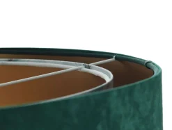 Bürolampen|Schlafzimmer Lampen*BPS Koncept Hängeleuchte Stoff Ø 50 cm Velours Optik E27 Grün Blau Gold