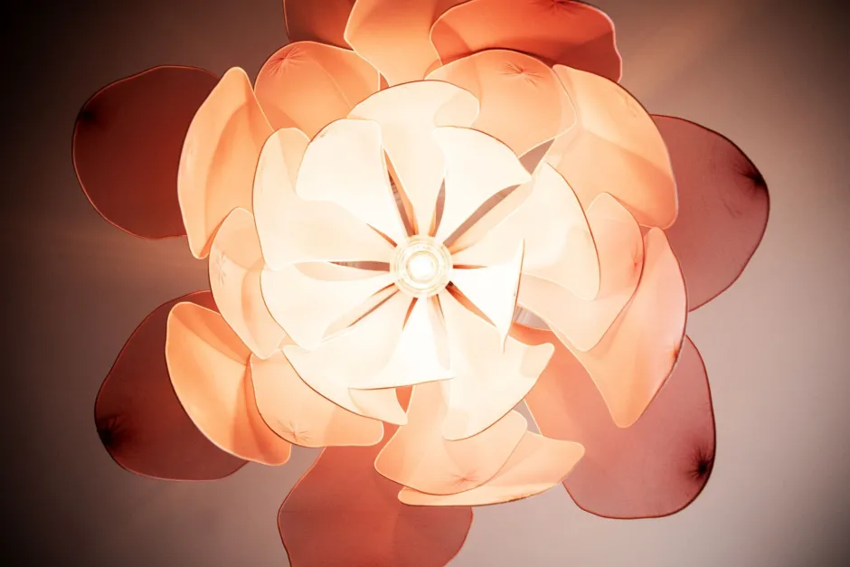 Hängelampen|Esszimmer Lampen*By Rydéns Hängeleuchte Stoff 80 cm breit H: max. 120 cm biegsam Rosa